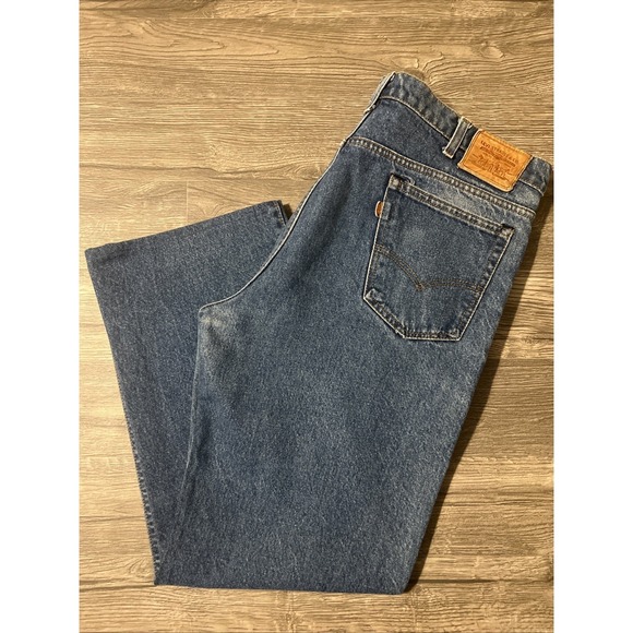 Vintages Rare Leather Tab 80s Levi's For Men With A Skosh More Room Size 38x28 - Picture 4 of 14